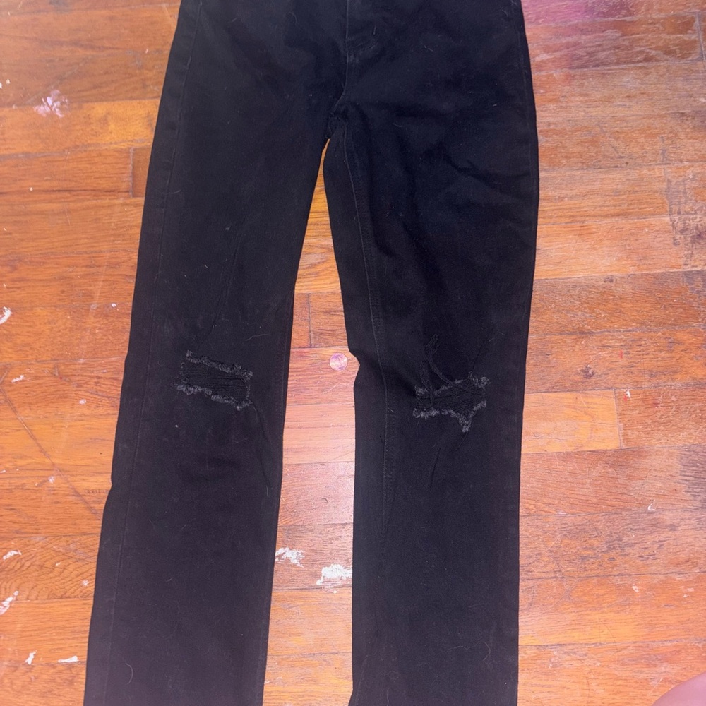 Black Distressed Men's Jeans